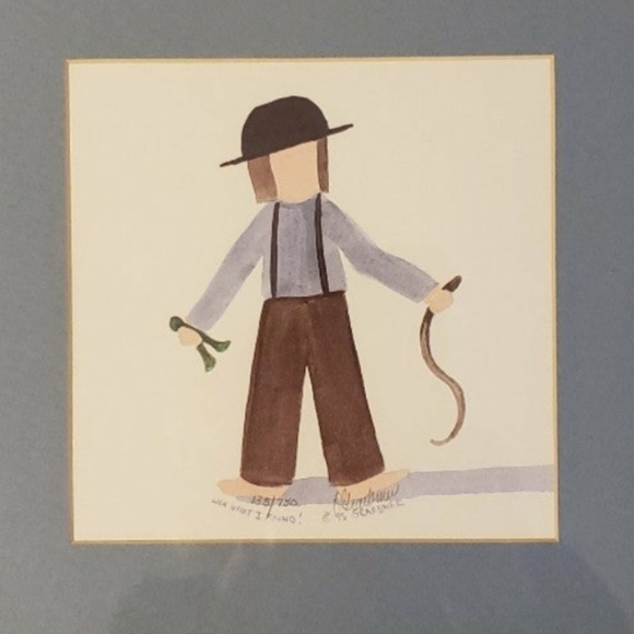 Amish Boy with Snake signed and numbered print by Diane Graebner - Picture 8 of 8